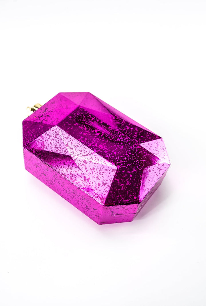 Gems ornament - antique mercury look - hot pink - Greenery MarketXJ551807