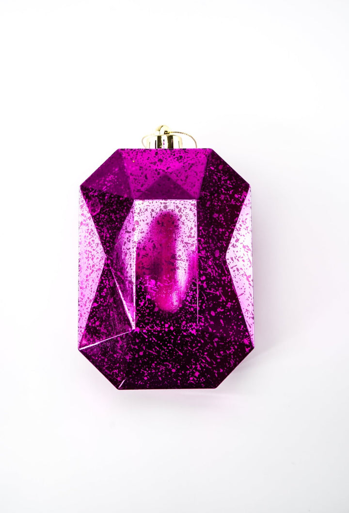 Gems ornament - antique mercury look - hot pink - Greenery MarketXJ551807