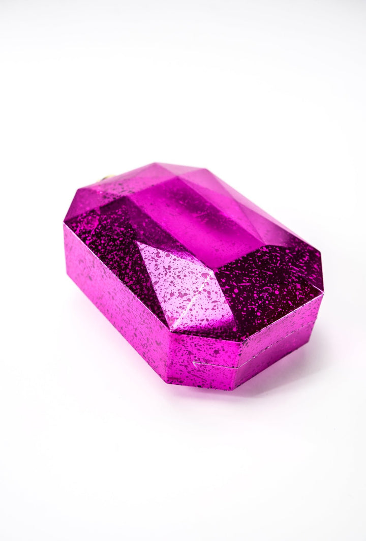 Gems ornament - antique mercury look - hot pink - Greenery MarketXJ551807