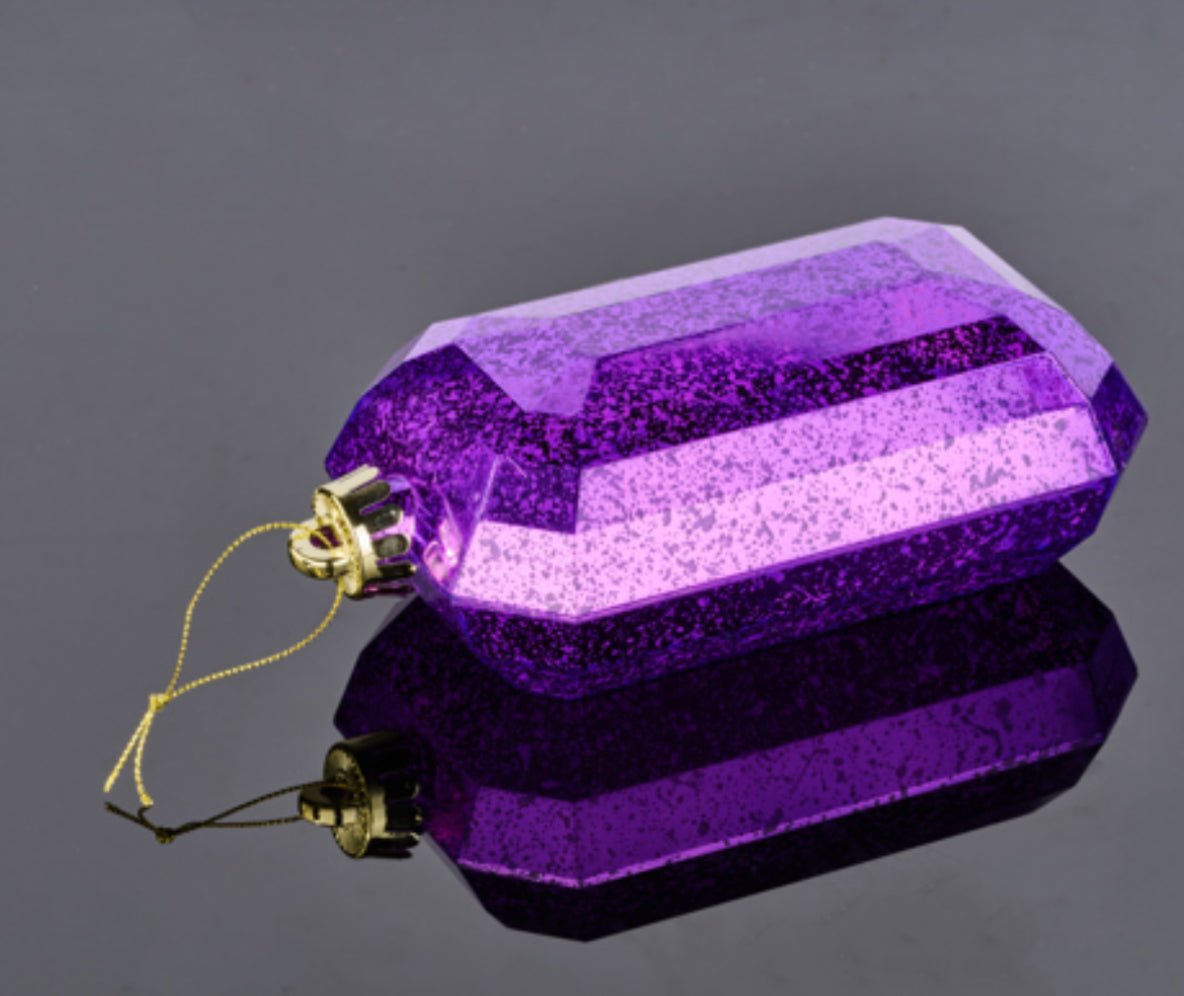 Gems ornament - antique mercury look - purple - Greenery MarketXJ551523