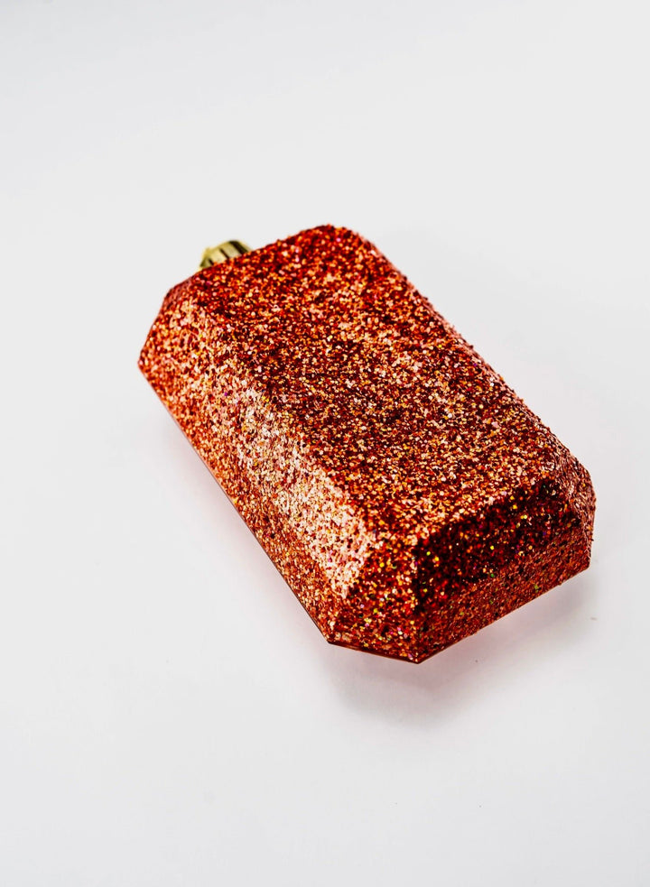 Gems ornament - laser glitter - copper - Greenery MarketXJ552720