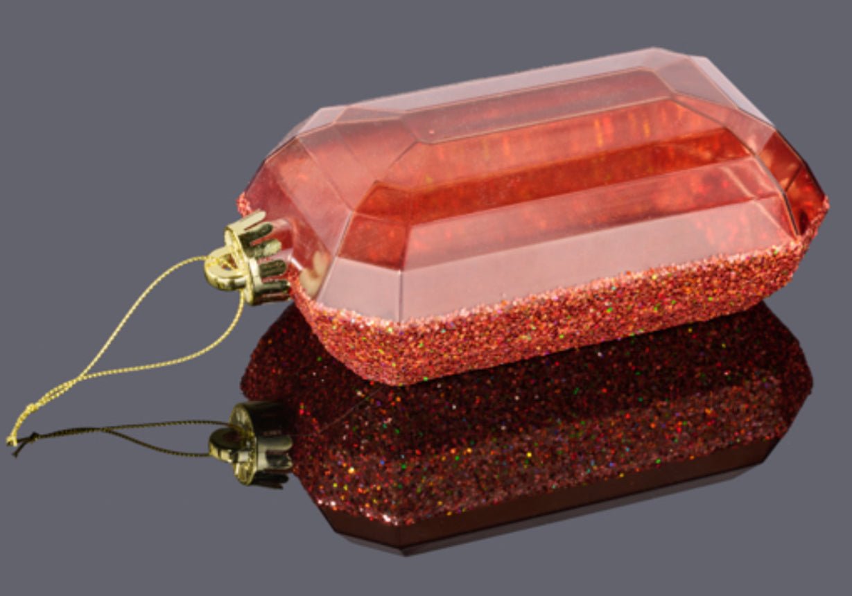 Gems ornament - laser glitter - copper - Greenery MarketXJ552720
