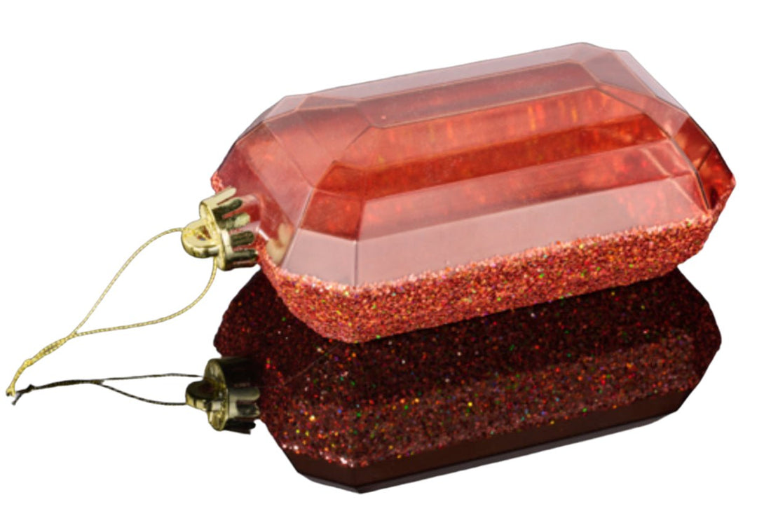 Gems ornament - laser glitter - copper - Greenery MarketXJ552720