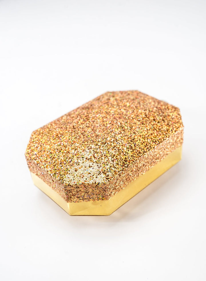 Gems ornament - laser glitter - gold - Greenery MarketXJ553908