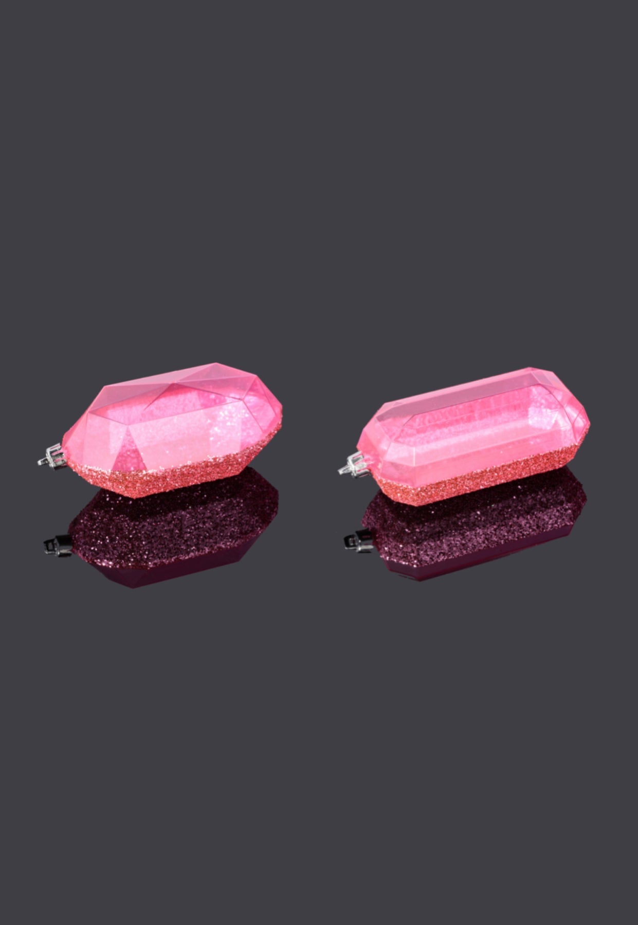 Gems ornaments - 2 assorted pink - Greenery MarketXJ552222