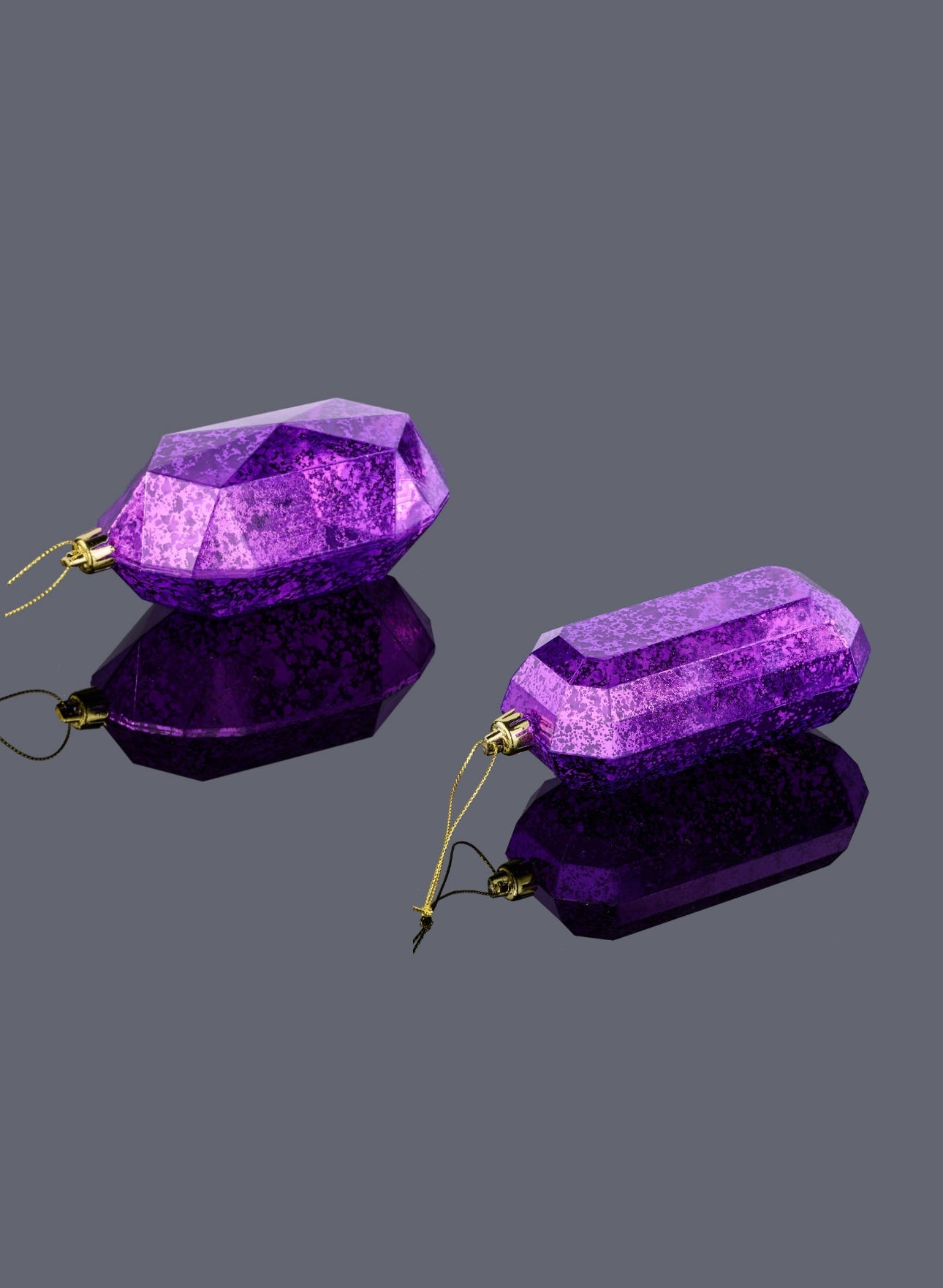 Gems ornaments - 2 assorted purple - Greenery MarketXJ551423