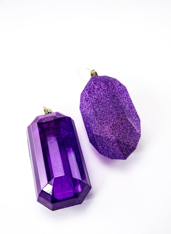 Gems ornaments - 2 assorted purple - Greenery MarketXJ563323