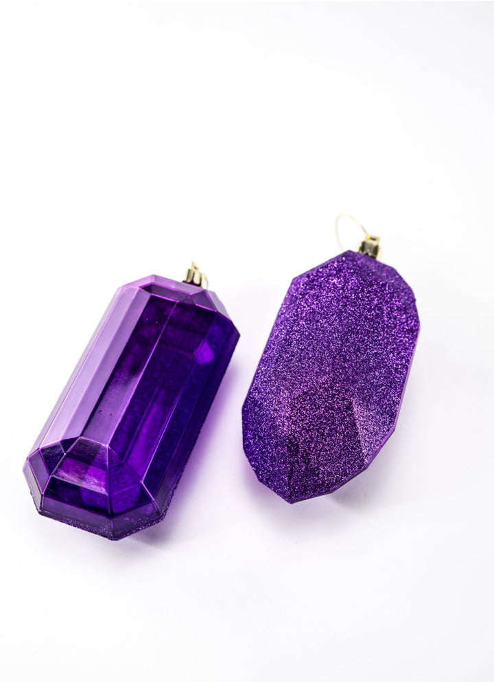 Gems ornaments - 2 assorted purple - Greenery MarketXJ563323