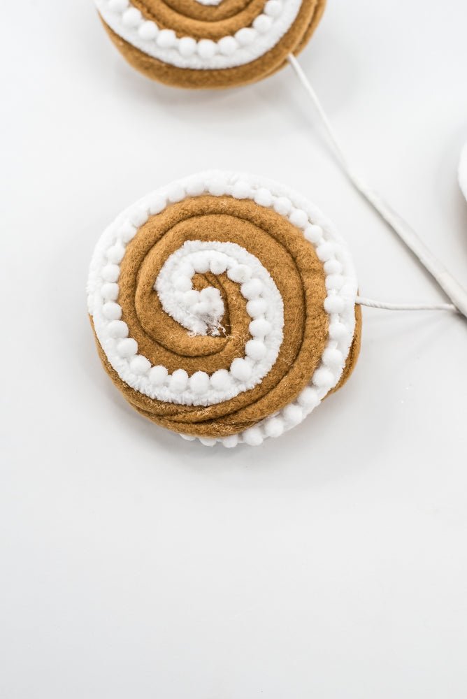 Gingerbread Brown & White Lollipop Spray - 26" - Greenery Market86726BNWT