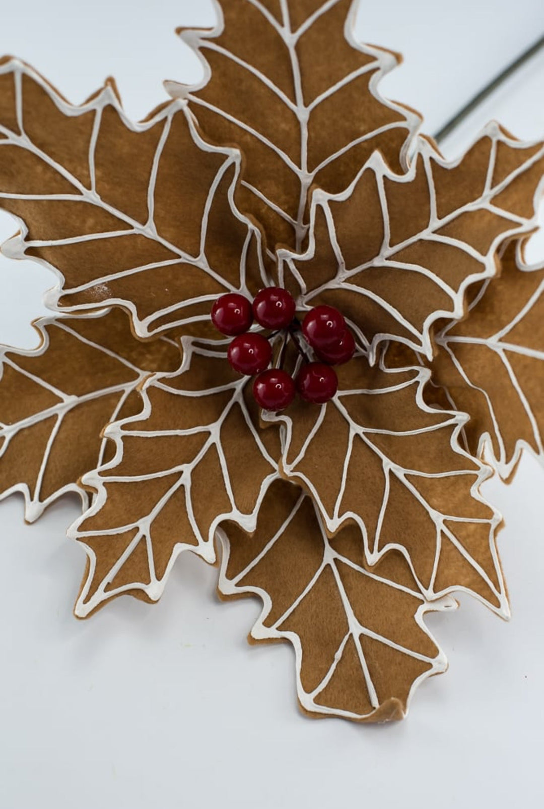 Gingerbread poinsettia stem - Greenery Market229210