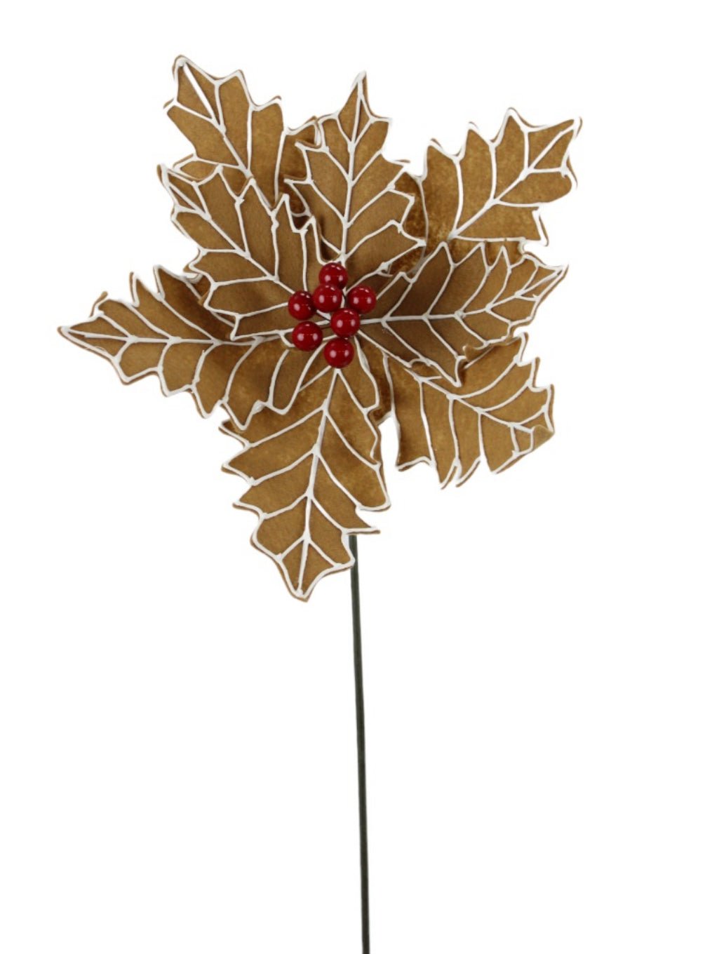 Gingerbread poinsettia stem - Greenery Market229210