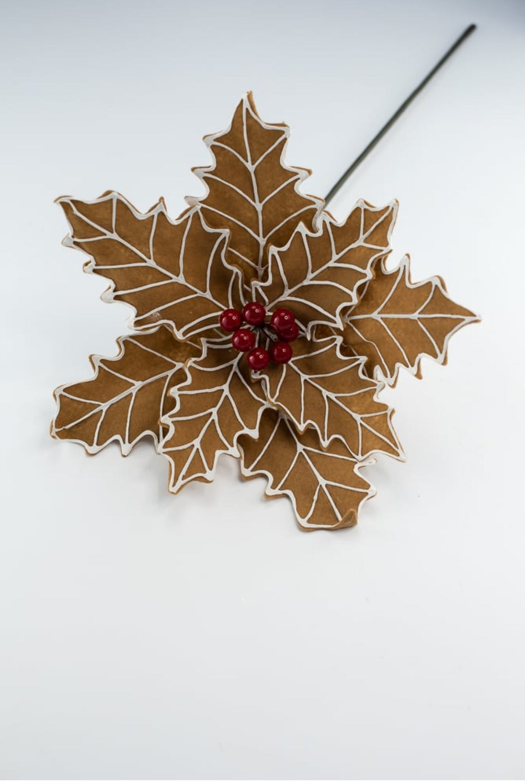 Gingerbread poinsettia stem - Greenery Market229210