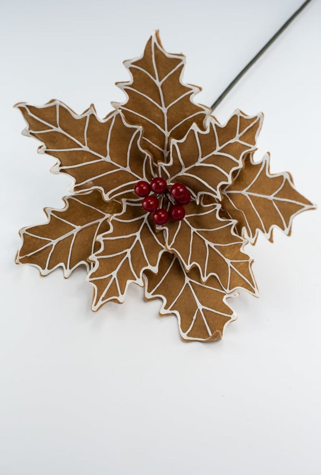 Gingerbread poinsettia stem - Greenery Market229210