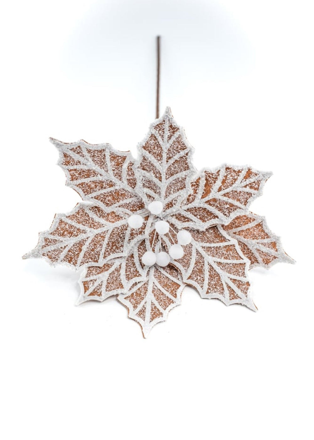 Gingerbread poinsettia stem - Greenery MarketMTX68926