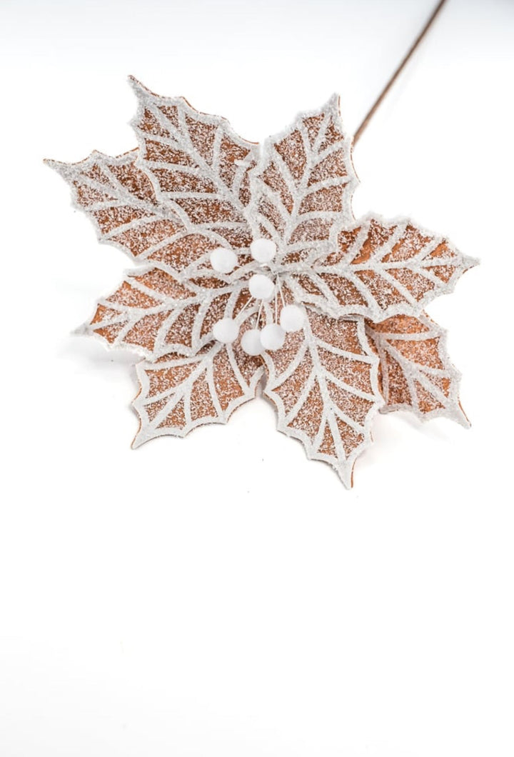 Gingerbread poinsettia stem - Greenery MarketMTX68926