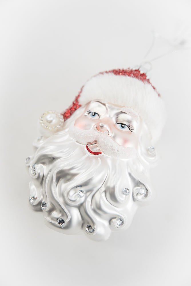 Glass Santa head Christmas ornament - Greenery MarketSeasonal & Holiday DecorationsXT1592