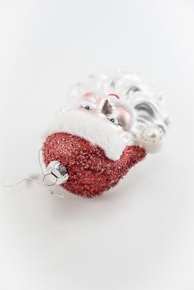Glass Santa head Christmas ornament - Greenery MarketSeasonal & Holiday DecorationsXT1592