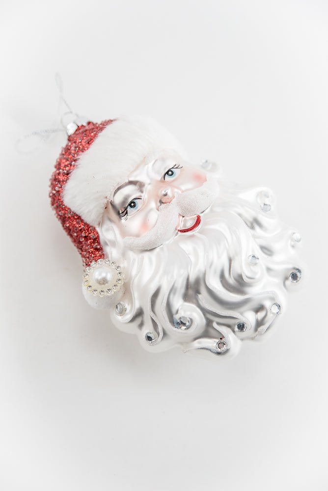 Glass Santa head Christmas ornament - Greenery MarketSeasonal & Holiday DecorationsXT1592