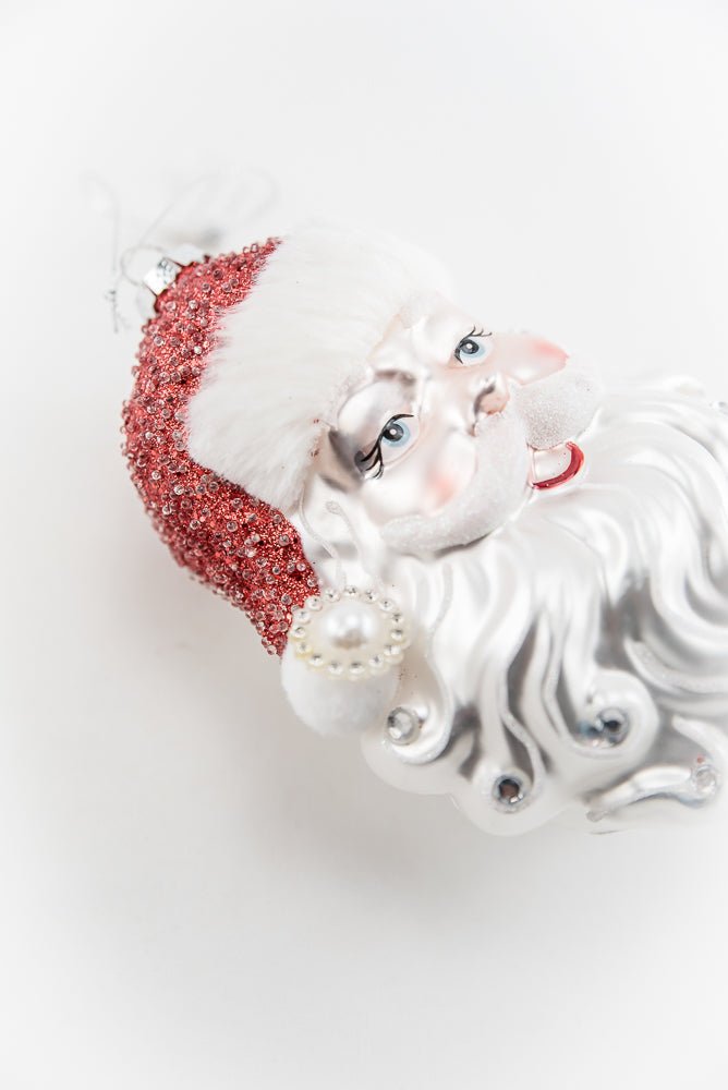 Glass Santa head Christmas ornament - Greenery MarketSeasonal & Holiday DecorationsXT1592