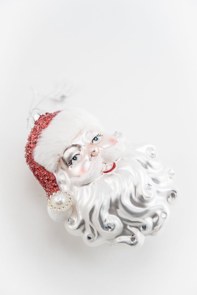 Glass Santa head Christmas ornament - Greenery MarketSeasonal & Holiday DecorationsXT1592