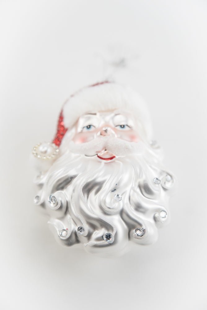Glass Santa head Christmas ornament - Greenery MarketSeasonal & Holiday DecorationsXT1592