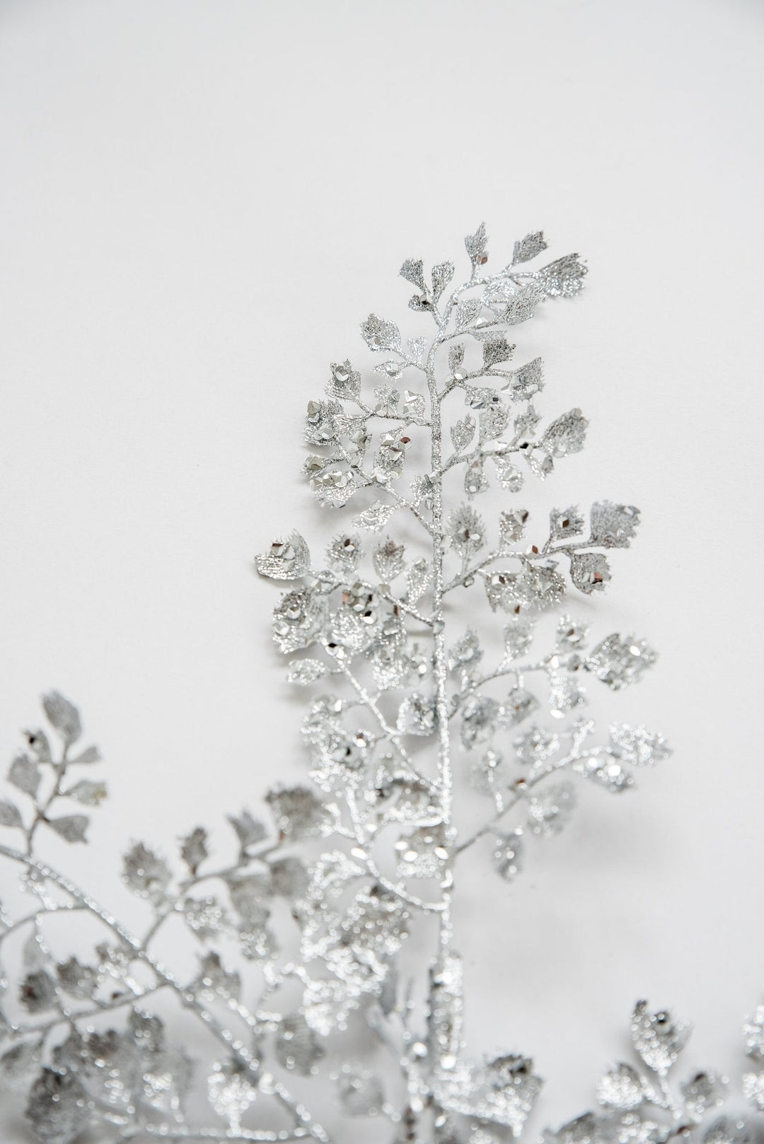 Glitter maidenhair fern spray - silver - Greenery MarketSeasonal & Holiday DecorationsXS217326