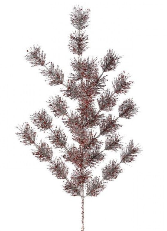 glitter pine spray - red and silver - Greenery MarketMTX74076 SVRD