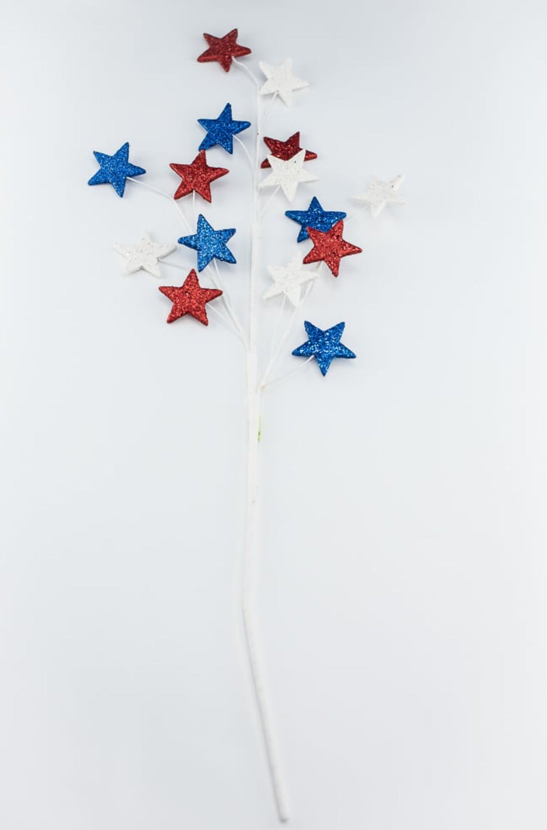 Glittered Americana Star spray - Greenery MarketWreath attachments74140RWB