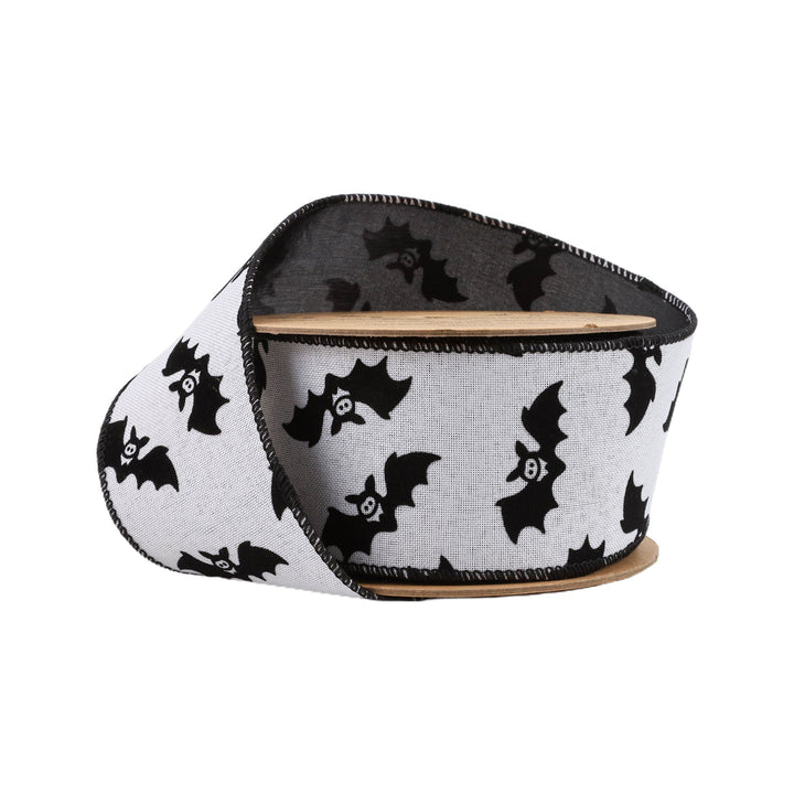 Glittered Bats Wired Ribbon - 2.5" - Greenery Market6005W - 031 - 63E