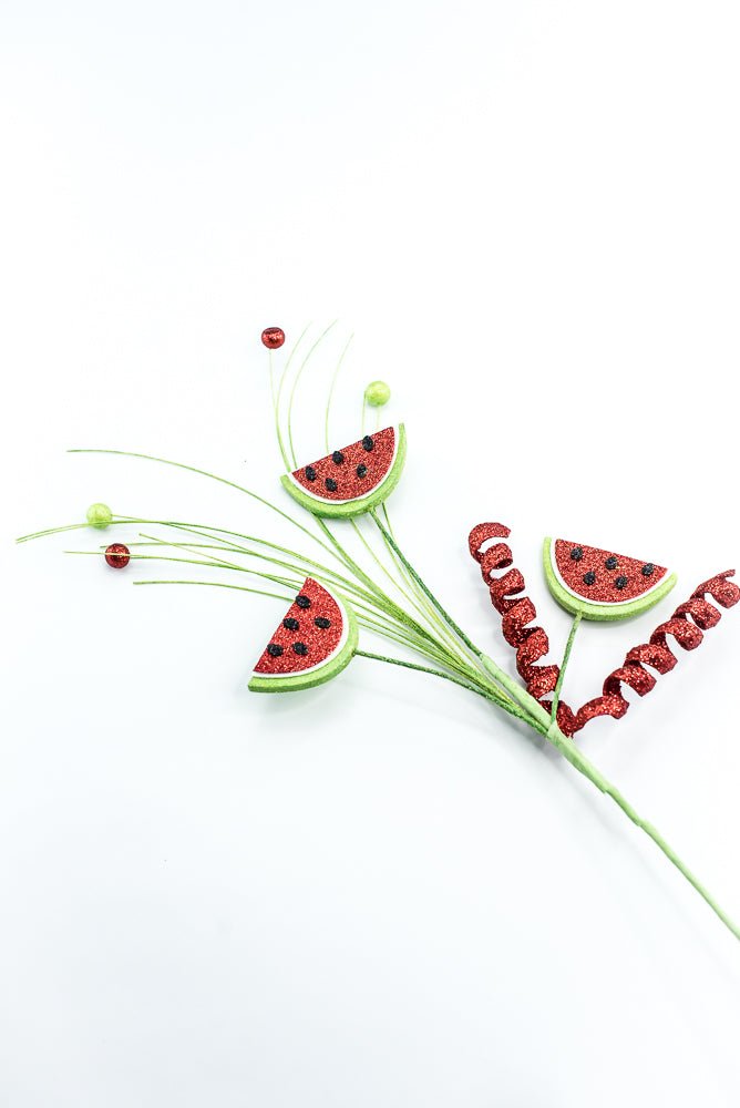 Glittered Watermelon Spray - Greenery MarketPicks62358rdgn