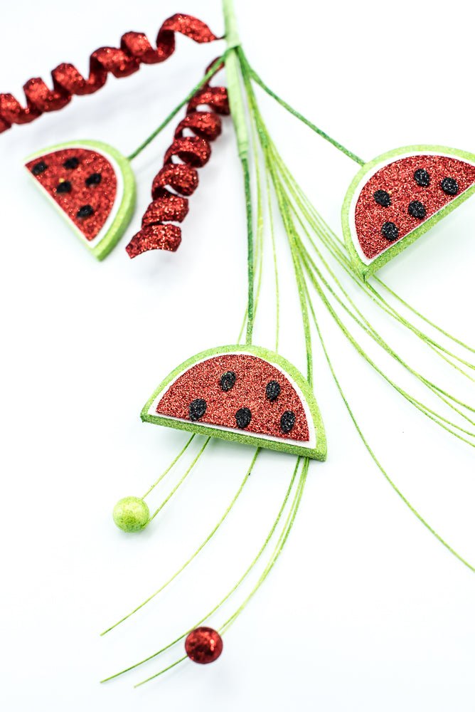 Glittered Watermelon Spray - Greenery MarketPicks62358rdgn