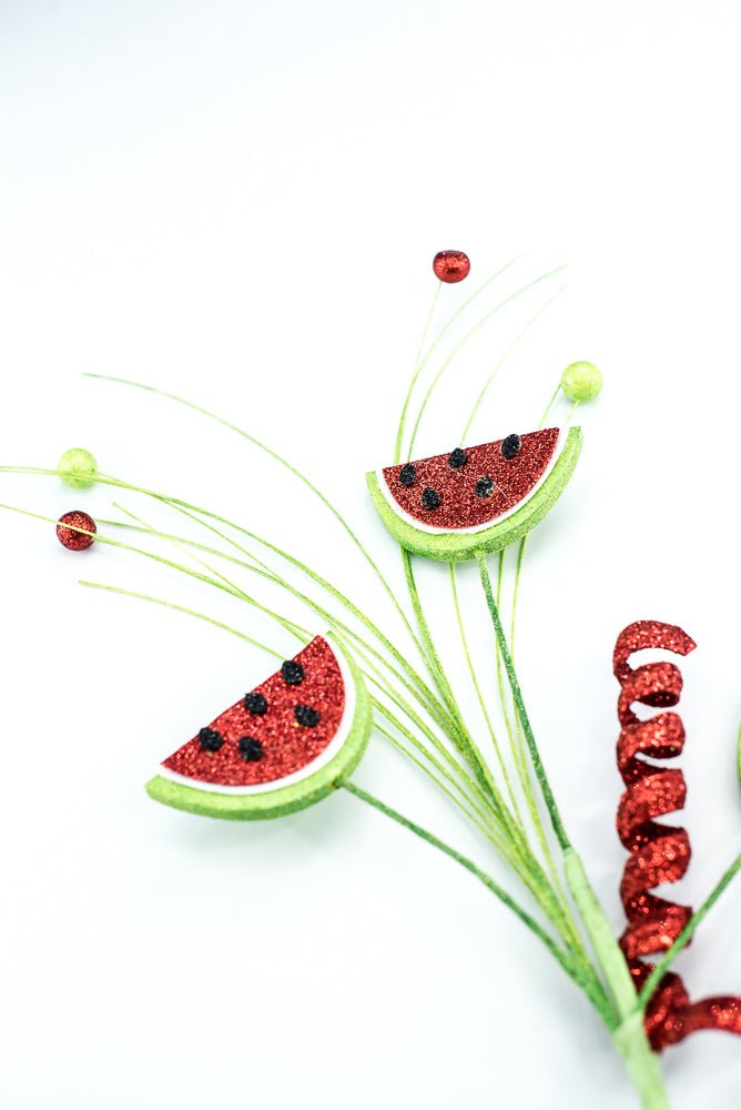 Glittered Watermelon Spray - Greenery MarketPicks62358rdgn