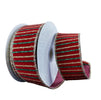 Gold and green stripe on velvet wired ribbon, 1.5" - Greenery MarketRibbons & Trim78313-09-12