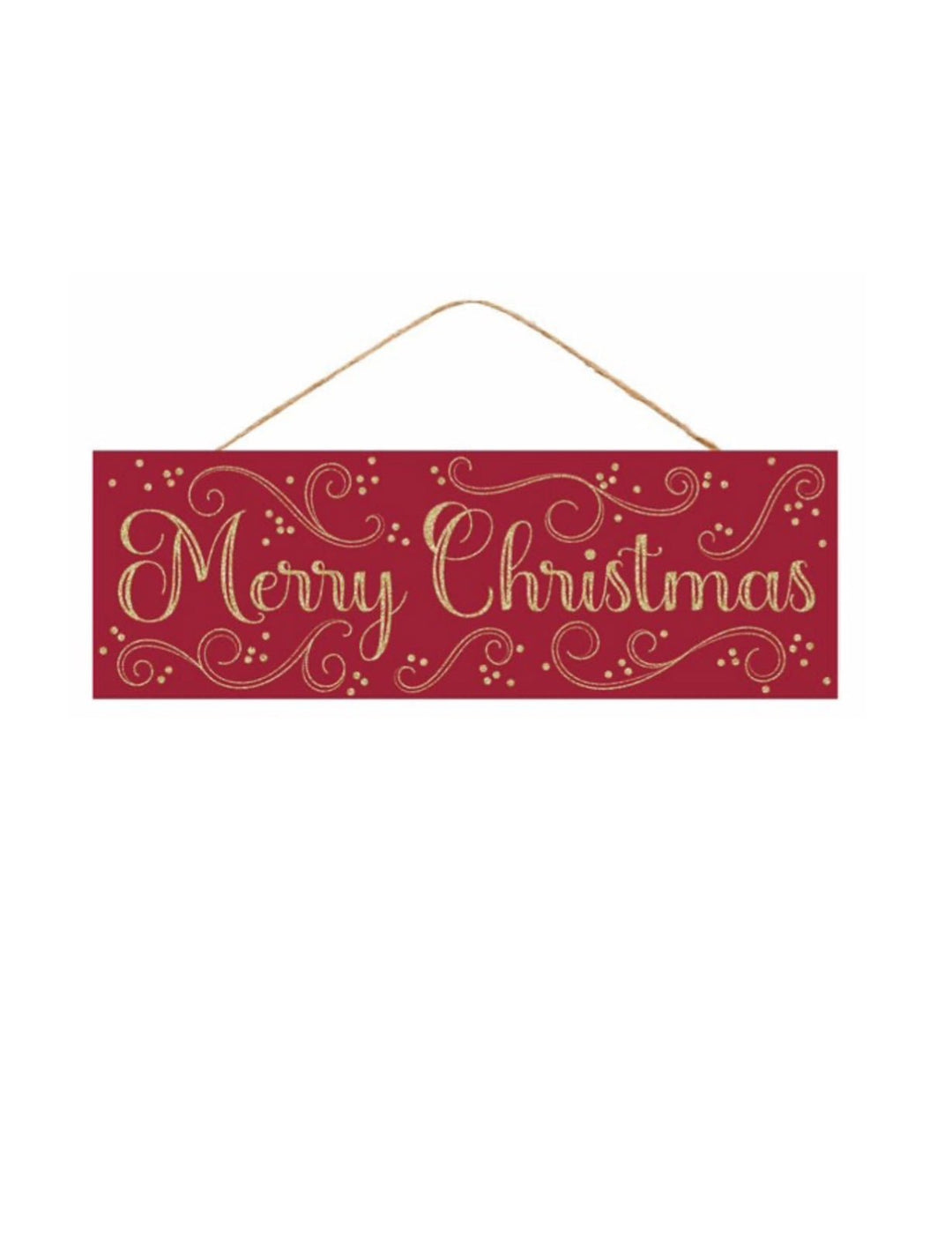 Gold and red Merry Christmas sign - Greenery MarketChristmasAP787224