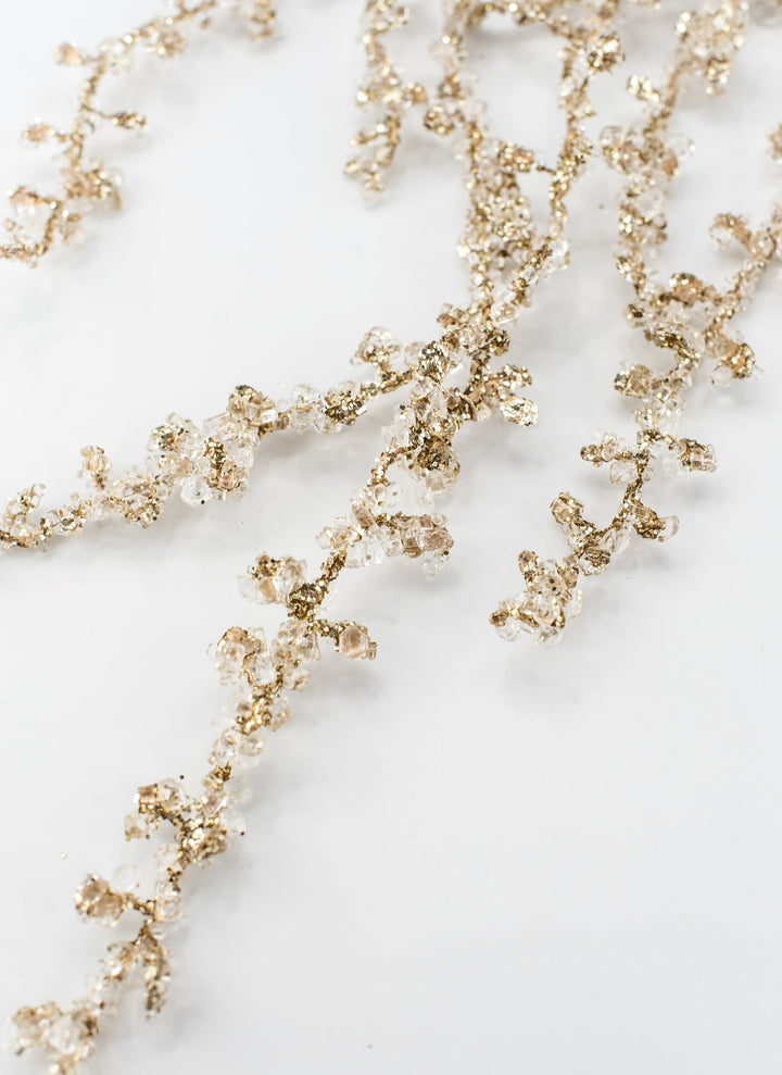 Gold Beaded Diamond Hanging Spray - 41" - Greenery MarketXAS882-GO