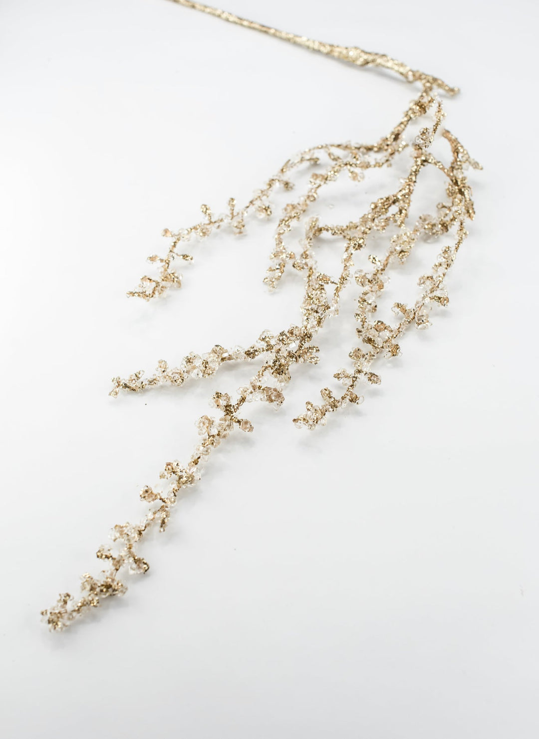 Gold Beaded Diamond Hanging Spray - 41" - Greenery MarketXAS882-GO