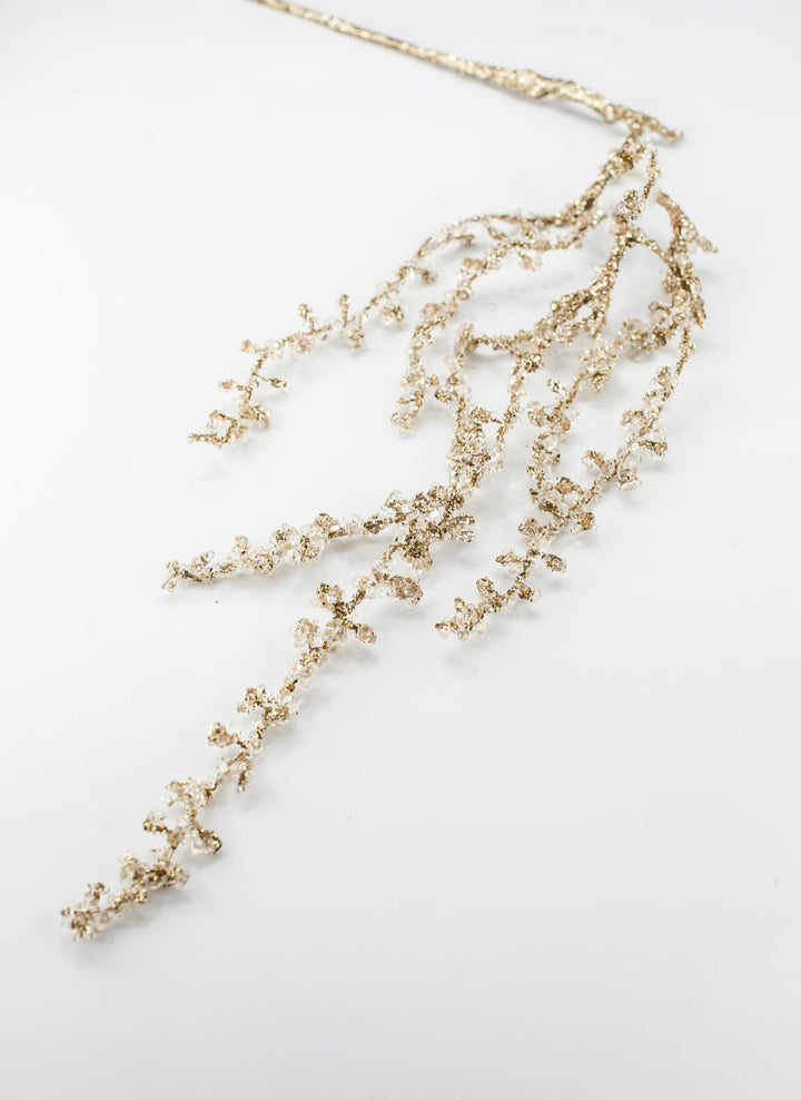 Gold Beaded Diamond Hanging Spray - 41" - Greenery MarketXAS882-GO