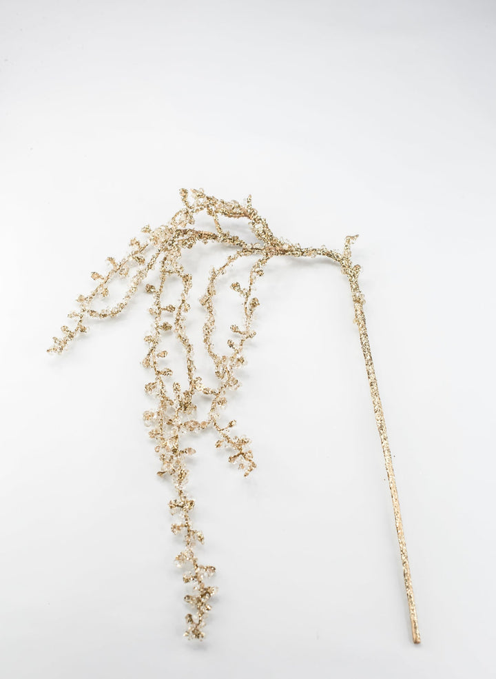 Gold Beaded Diamond Hanging Spray - 41" - Greenery MarketXAS882-GO