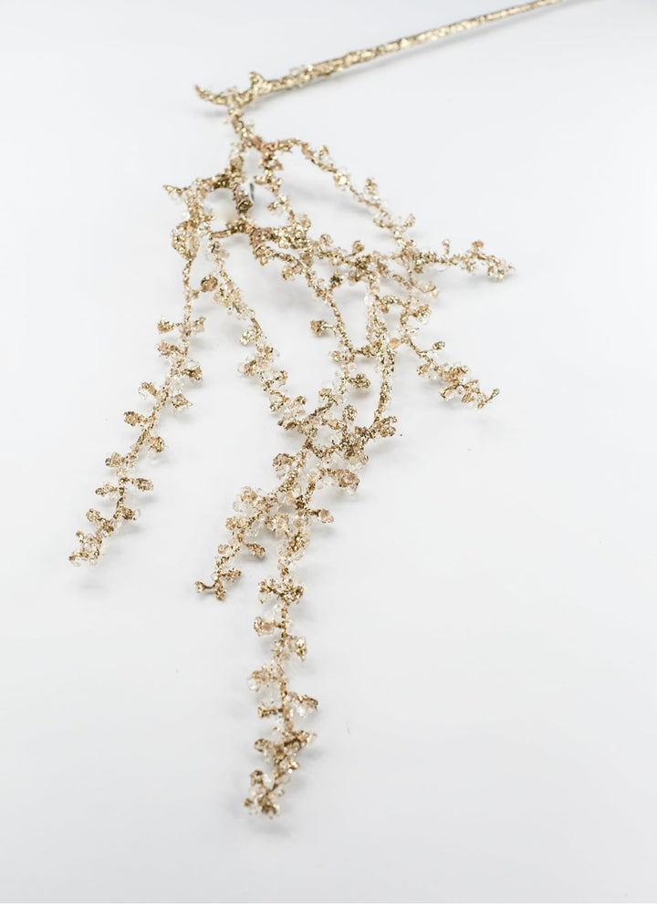 Gold Beaded Diamond Hanging Spray - 41" - Greenery MarketXAS882-GO