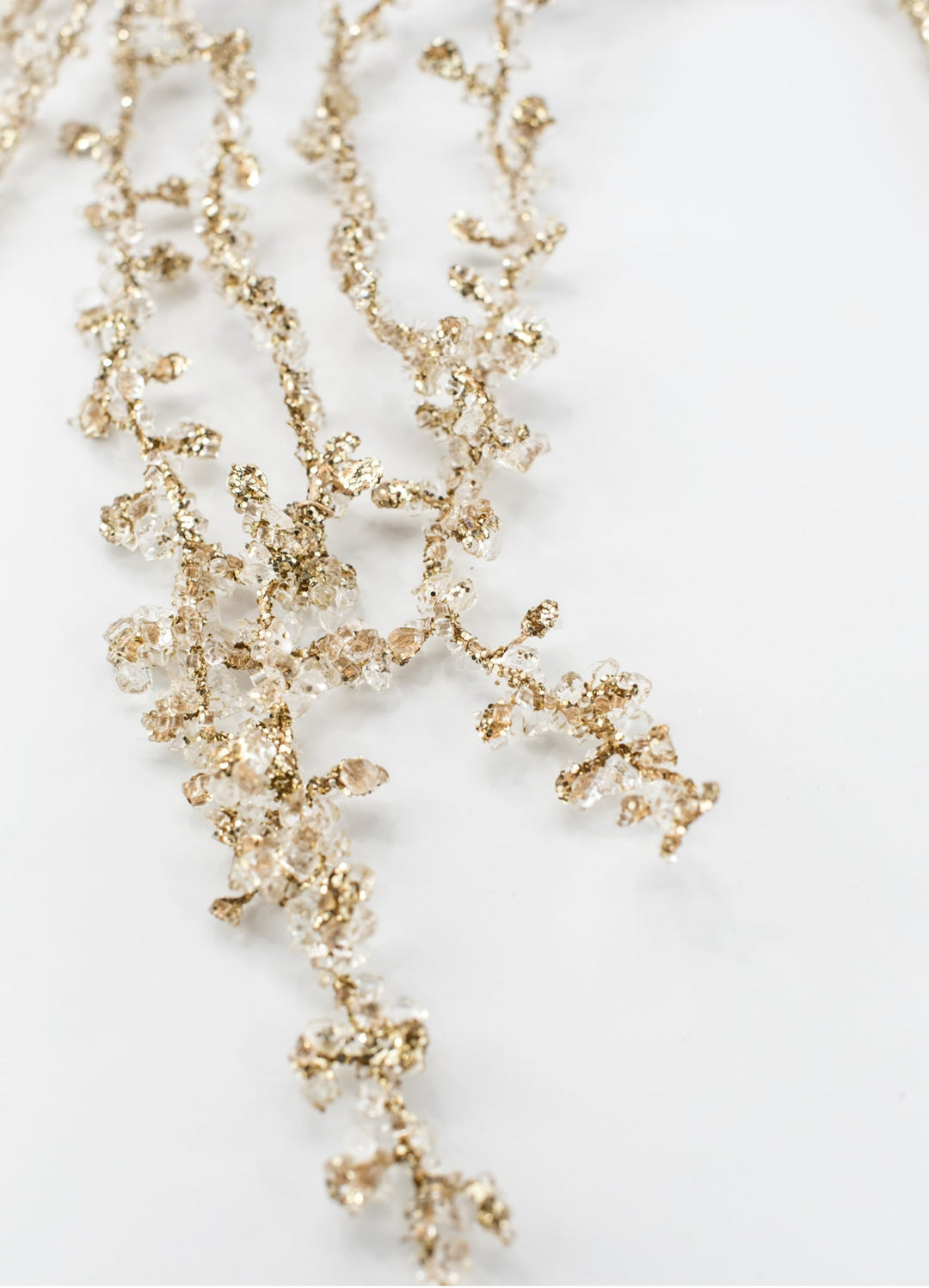 Gold Beaded Diamond Hanging Spray - 41" - Greenery MarketXAS882-GO