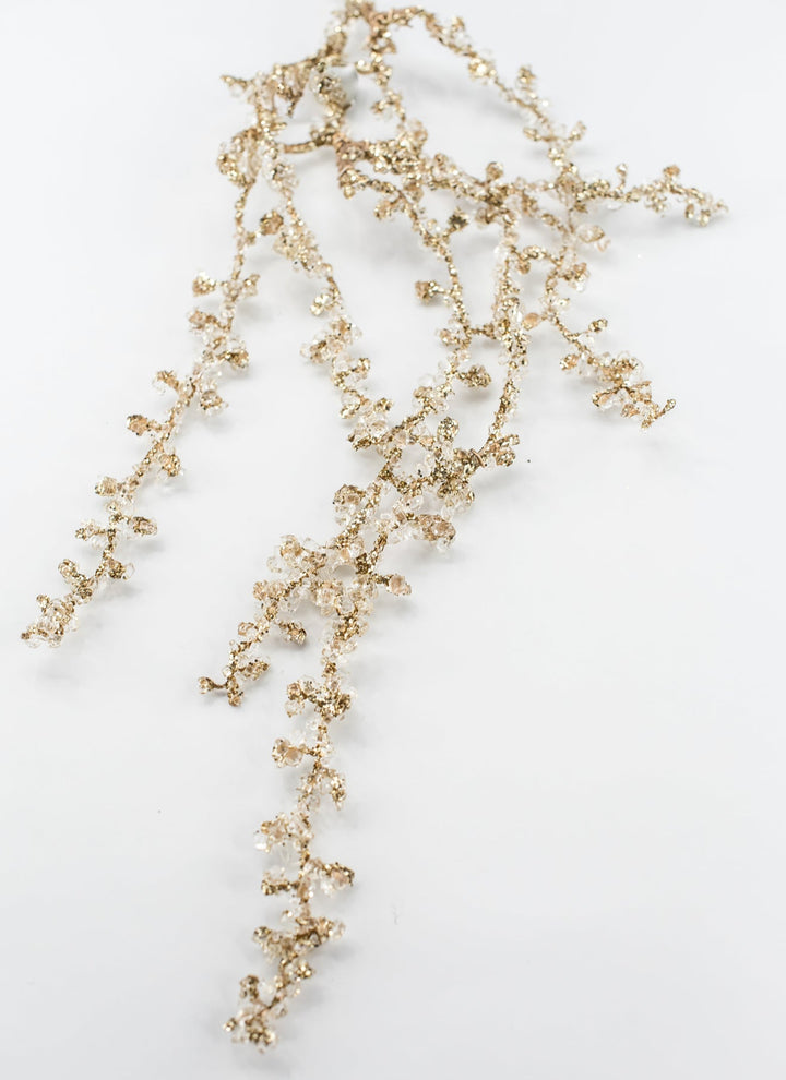 Gold Beaded Diamond Hanging Spray - 41" - Greenery MarketXAS882-GO