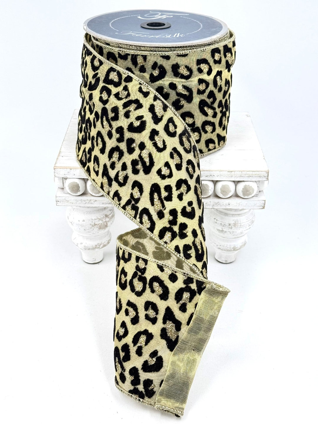 Gold Cheetah Farrisilk Wired Ribbon - 4" AS - IS - Greenery MarketRibbons & TrimRG652-50