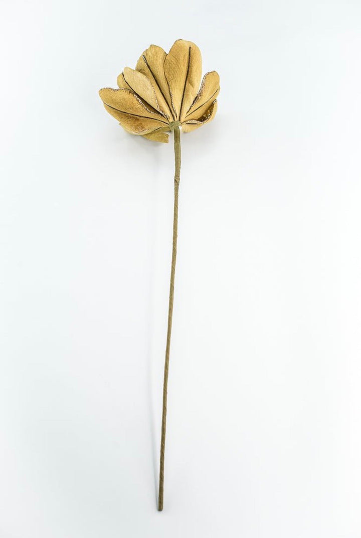 Gold Glamour Magnolia Stem With Sequin - 20" - Greenery MarketXF670GO