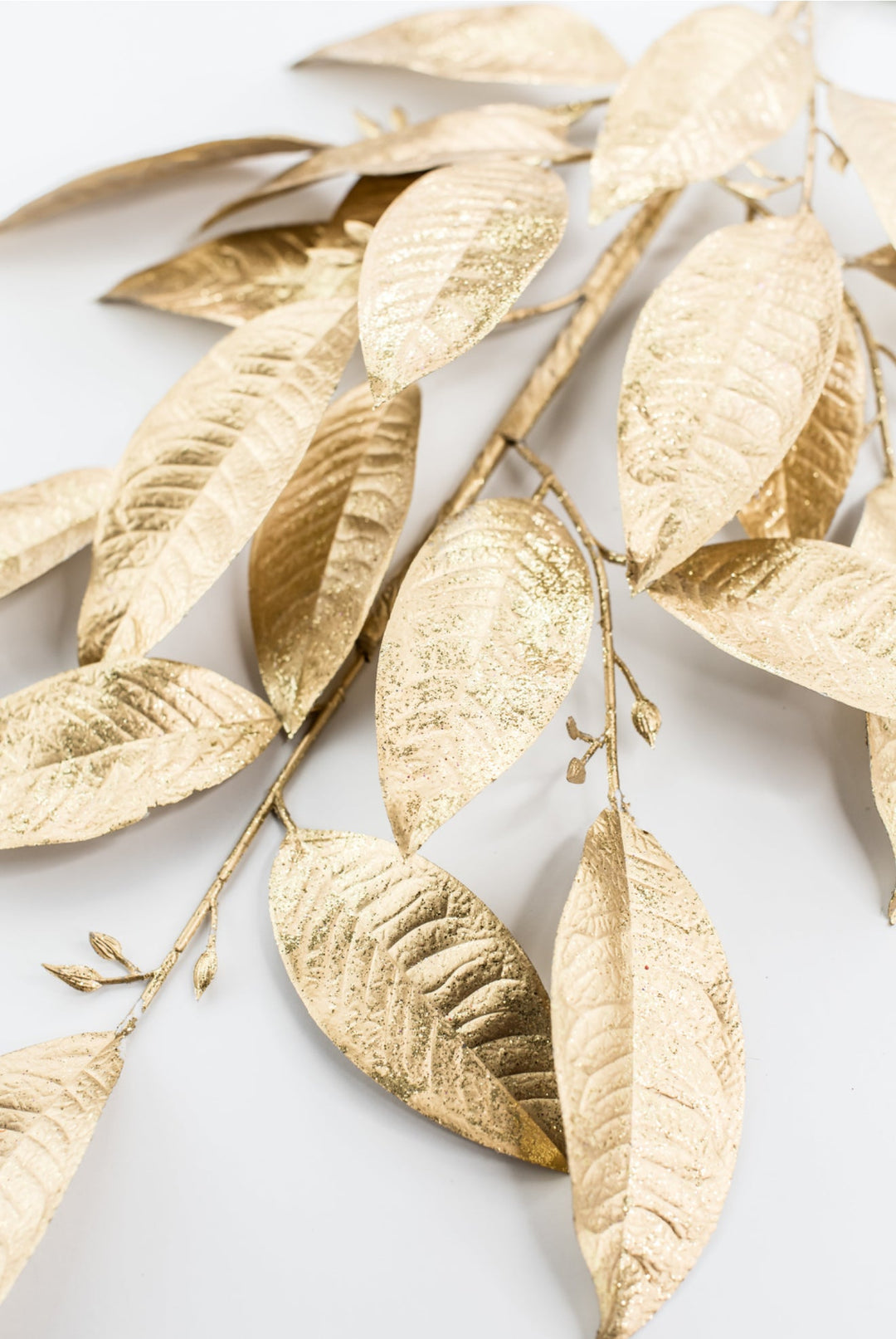 Gold Glitter Leaves Spray - Greenery Market86008GD