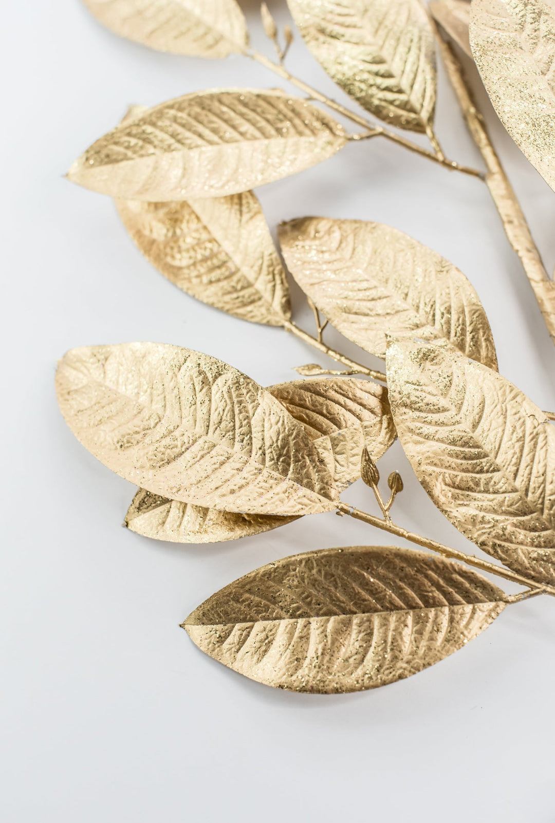 Gold Glitter Leaves Spray - Greenery Market86008GD