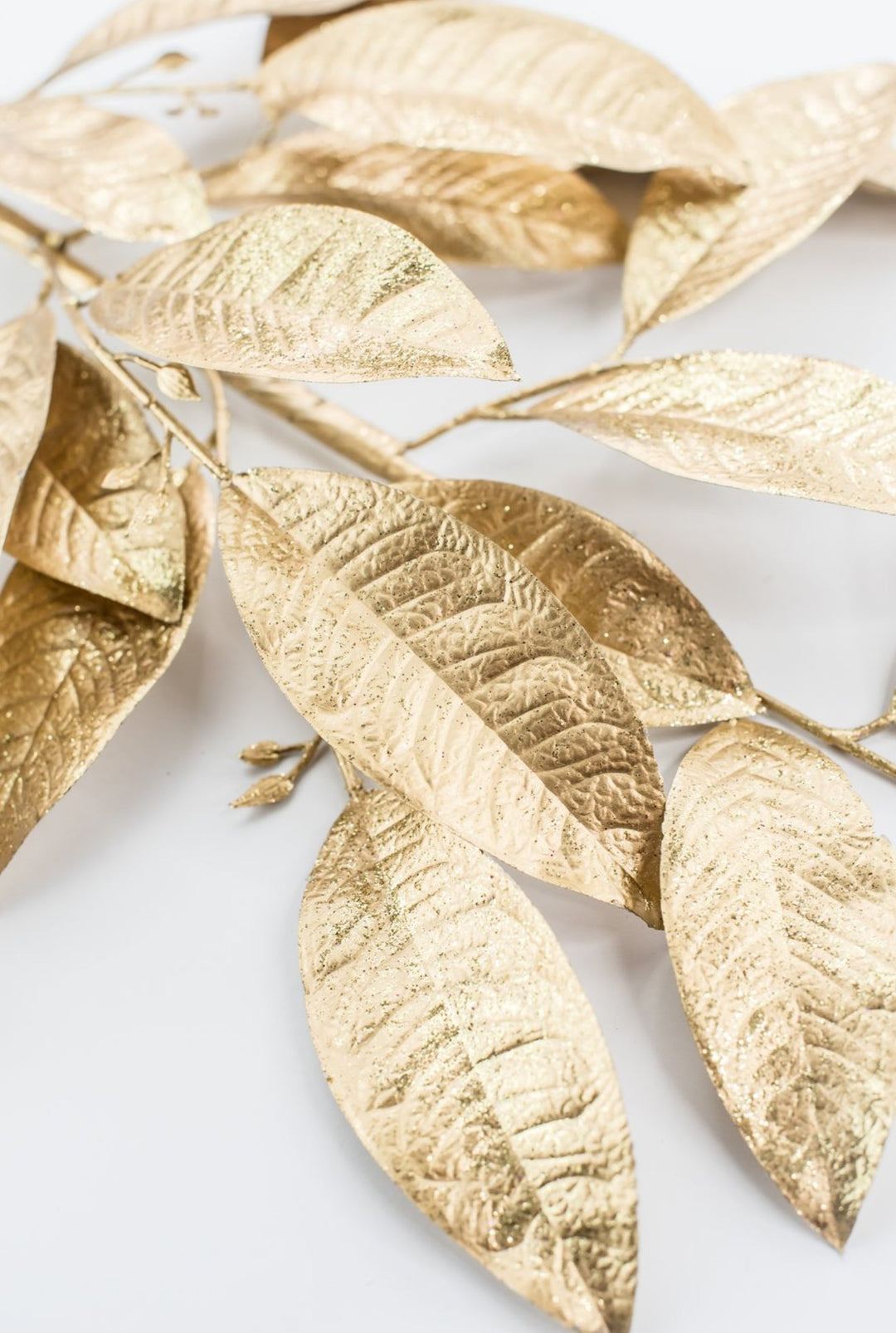 Gold Glitter Leaves Spray - Greenery Market86008GD