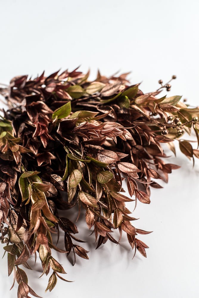 Gold, Green, & Brown Golden Washed Ruscus Bush - 18" - Greenery MarketFL7174GOGBRN