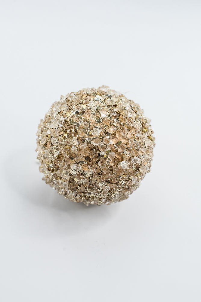 Gold, iced, Christmas ornament 4” - Greenery MarketSeasonal & Holiday DecorationsXT1240/4-GO