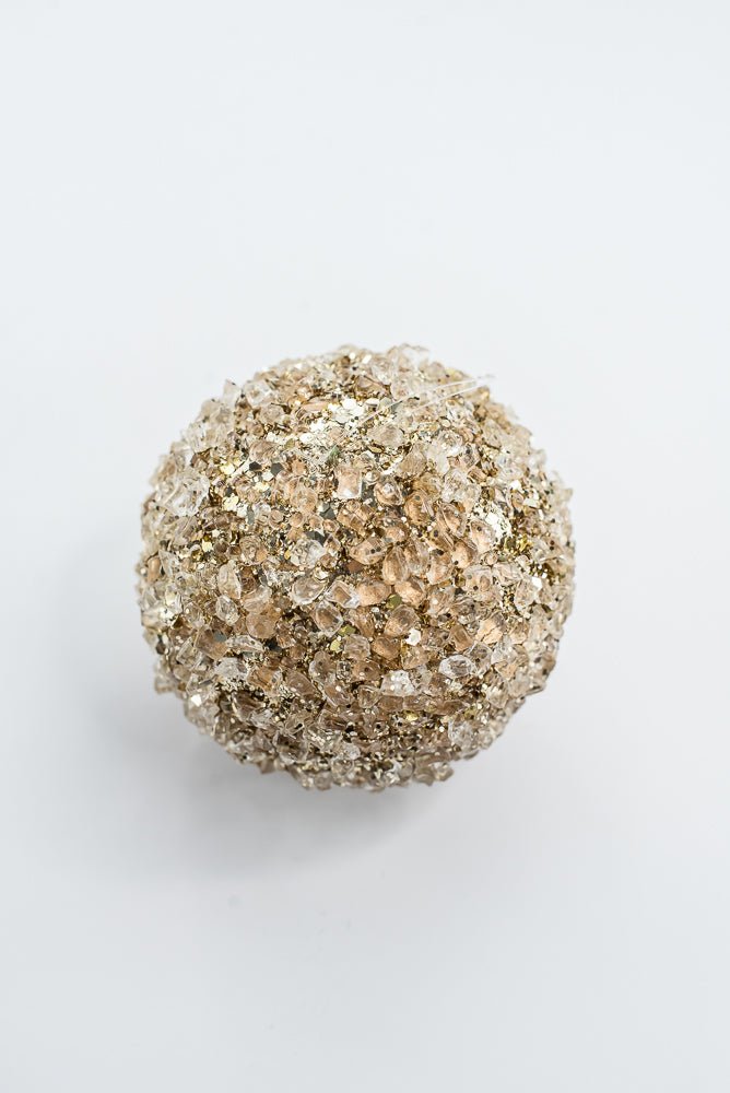 Gold, iced, Christmas ornament 4” - Greenery MarketSeasonal & Holiday DecorationsXT1240/4-GO