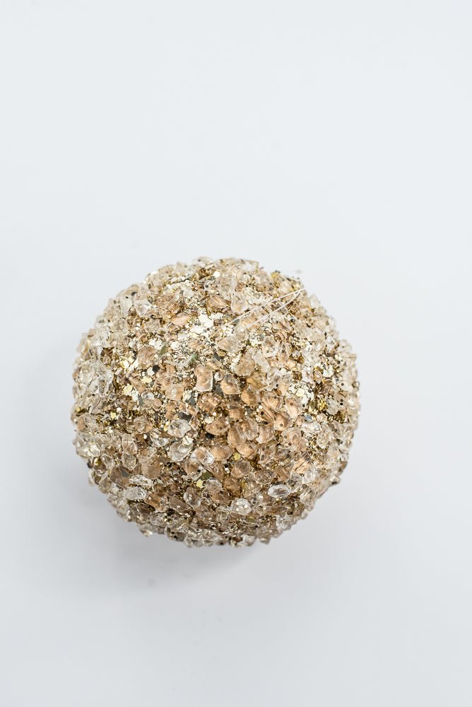 Gold, iced, Christmas ornament 4” - Greenery MarketSeasonal & Holiday DecorationsXT1240/4-GO